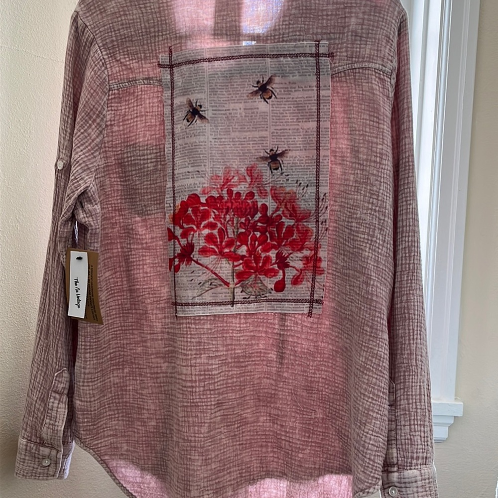 Nu Vintage Button Down Sewn Graphic Shirt